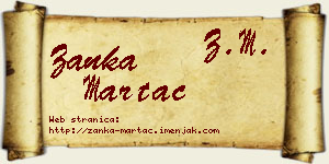 Žanka Martać vizit kartica